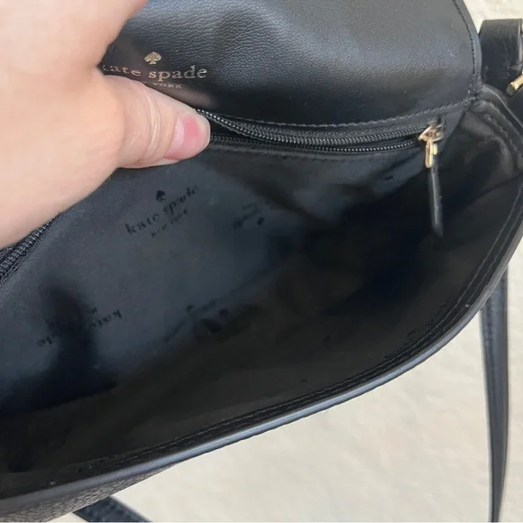 Kate Spade MSRP $299 Black Pebbled Leather Crossbody